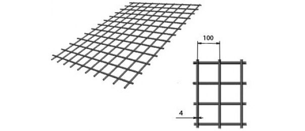 Сетка сварная (дорожная) 100х100х4мм 1,5х2м купить с доставкой в Ступино