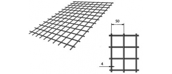 Сетка сварная (дорожная) 50х50х4мм 1х2м купить с доставкой в Ступино